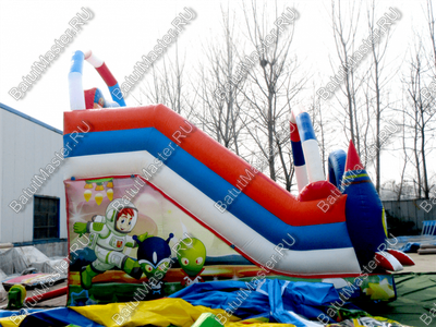 Коммерческий надувной батут "Новая ракета" 6*4.5*6 м