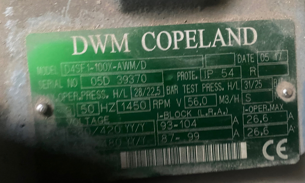 Компрессор Copeland D4SF-100X-AWM/D 3 штуки