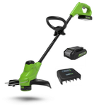Аккумуляторный триммер Greenworks G24LT25, 2107207SA,24 V, 25 см, в комплекте с АКБ 2 Ач и ЗУ