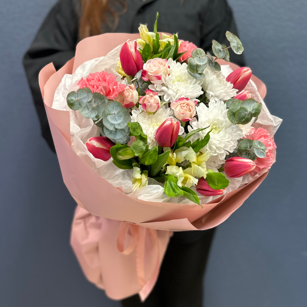 Весенний букет с тюльпанами #45