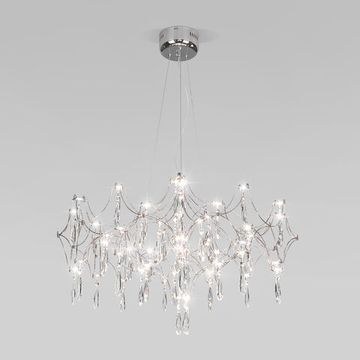 Подвесной светодиодный светильник с хрусталем и регулировкой цветовой температуры 40W 3000-6000К 443/1 хром a069357 Tense Bogate's