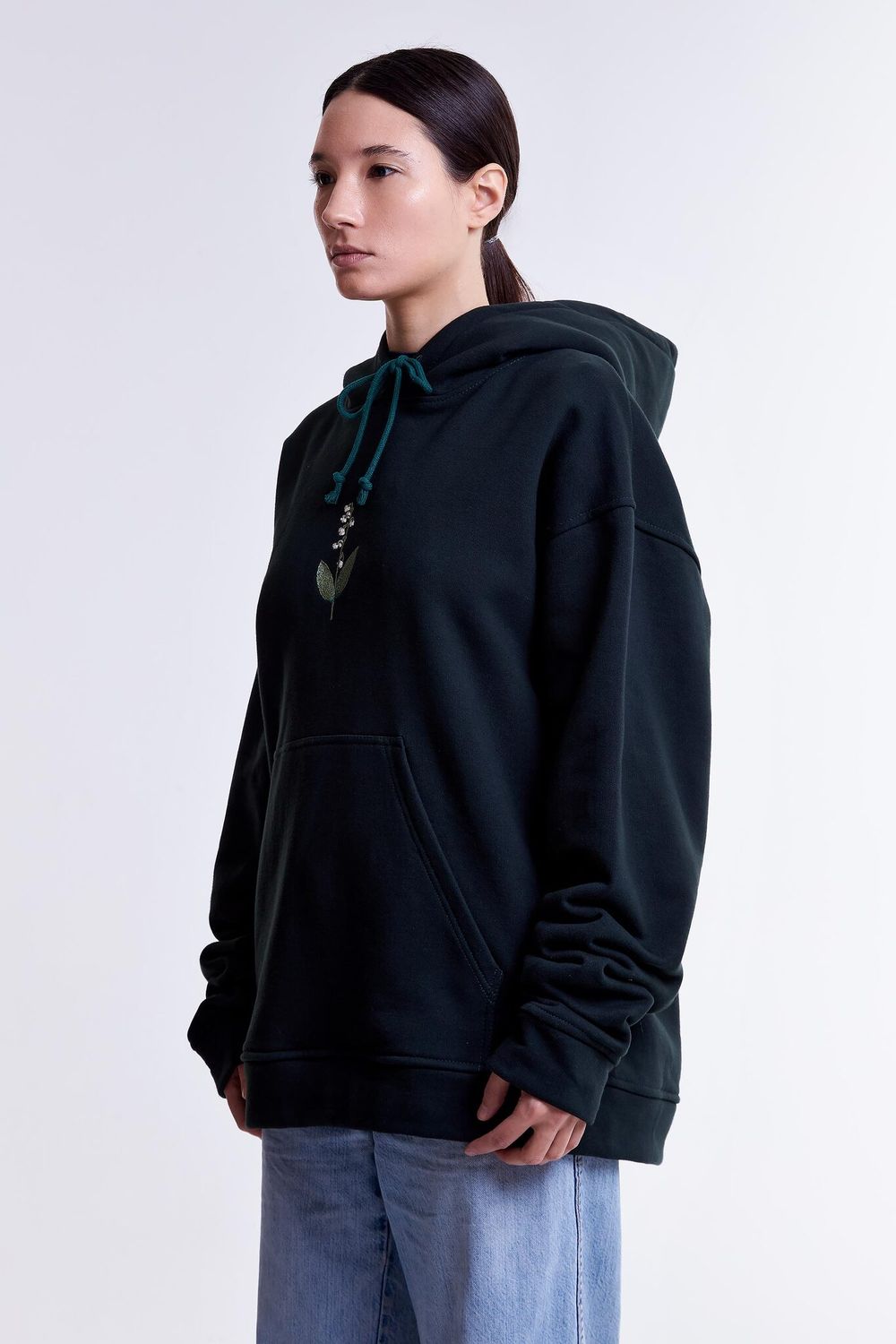 Худи Гербарий Ландыш Warm Темно-зеленый