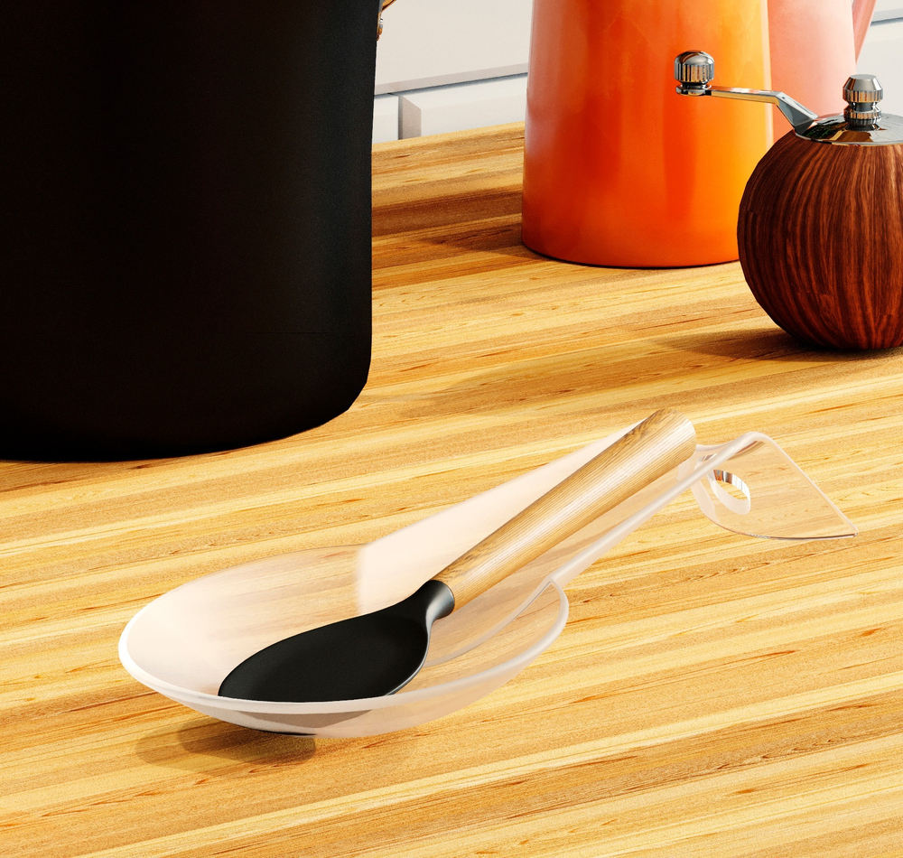 Подставка для ложки Альт, прозрачный, пластик