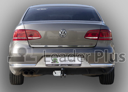 Фаркоп Лидер-плюс для Volkswagen Passat B7 2010-2015. Требуется подрезка бампера. Нагрузки: 1300/75 кг, (без электрики в комплекте) - V130-A