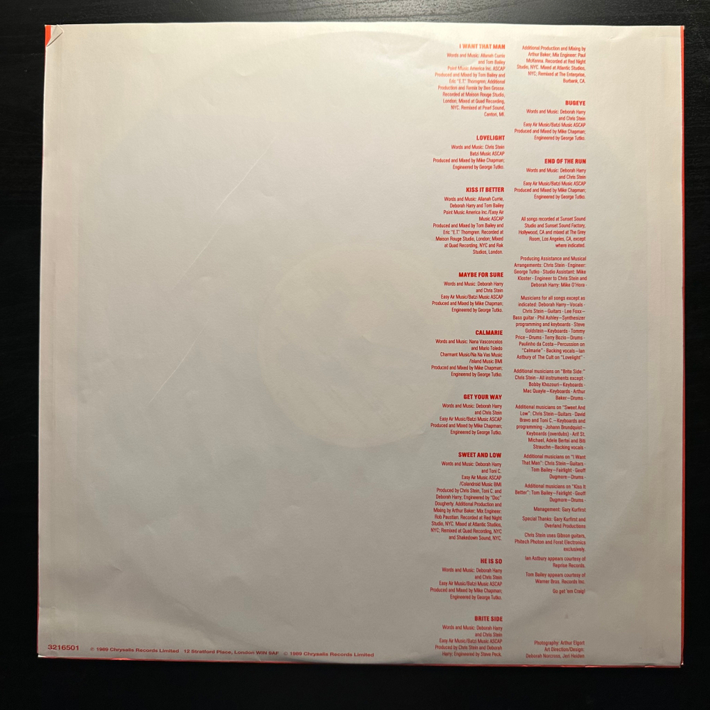 Deborah Harry - Def, Dumb & Blonde (Скандинавия 1989г.)