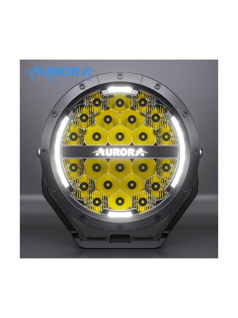 Светодиодные фары комбинированного света AURORA 178 мм 120W с ДХО (комплект 2 шт)