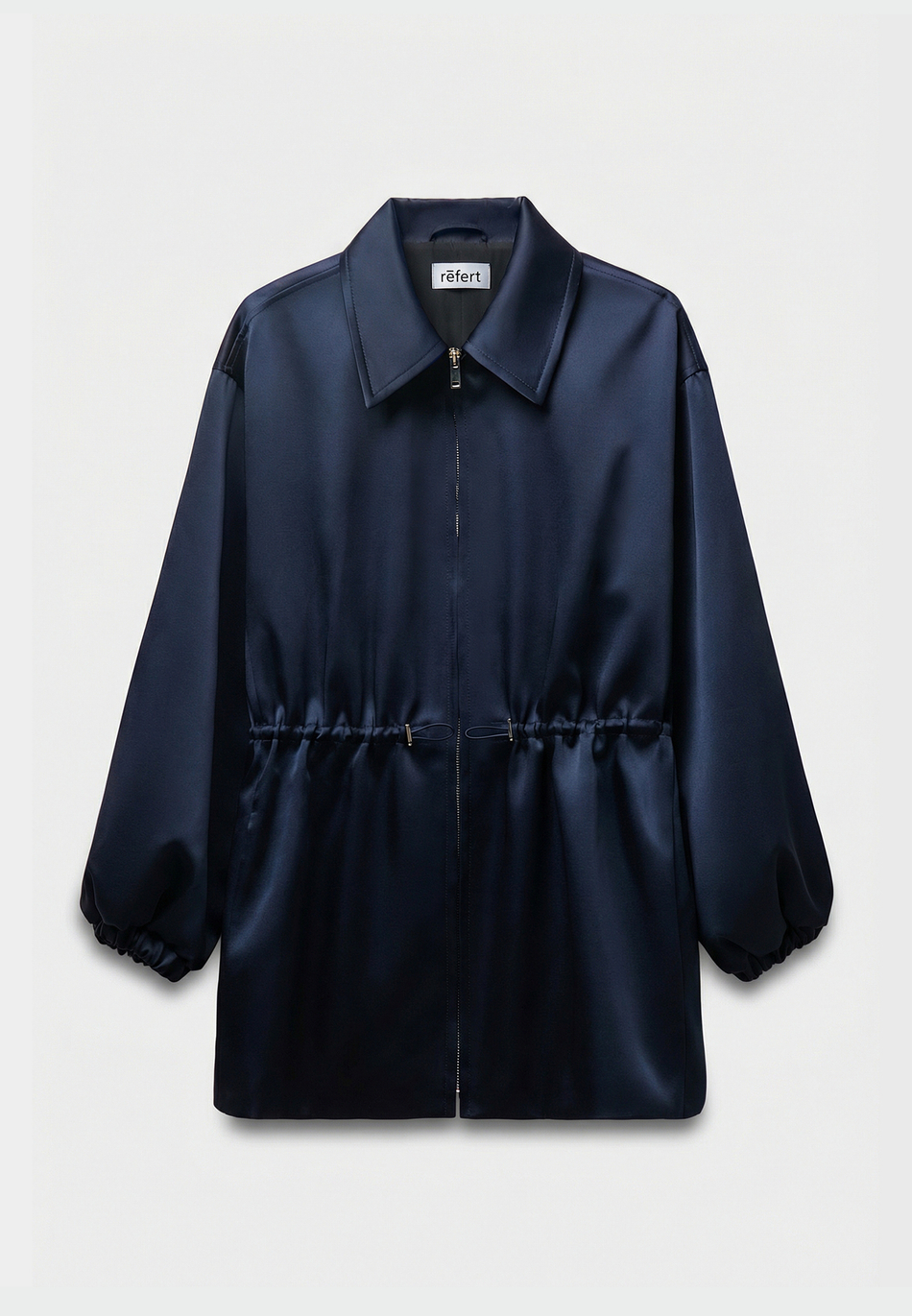 Куртка полуприлегающего силуэта из сатина