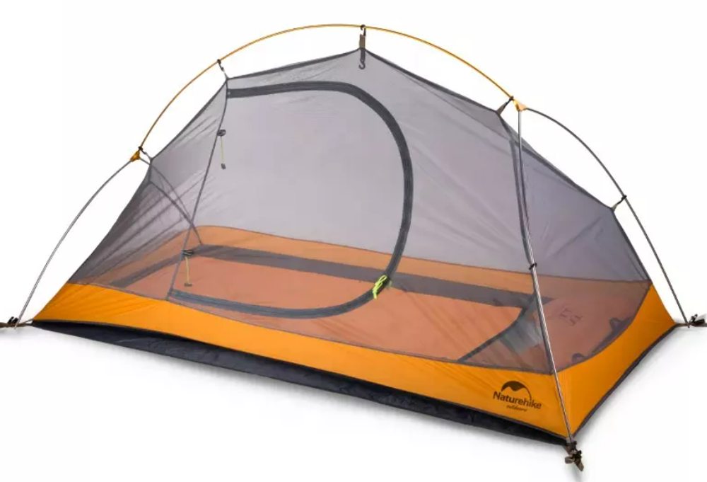 Палатка Naturehike Cycling (Spider) Si 1-местная, алюминиевый каркас, сверхлегкая, оранжевая, артикул NH18A095-D-DOR.