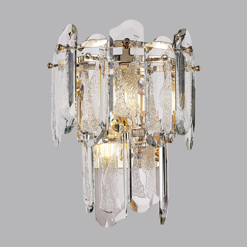 5069/2W HALL ODL24 603 золото/прозрачный/металл/хрусталь Бра E14 2*40W BULLON