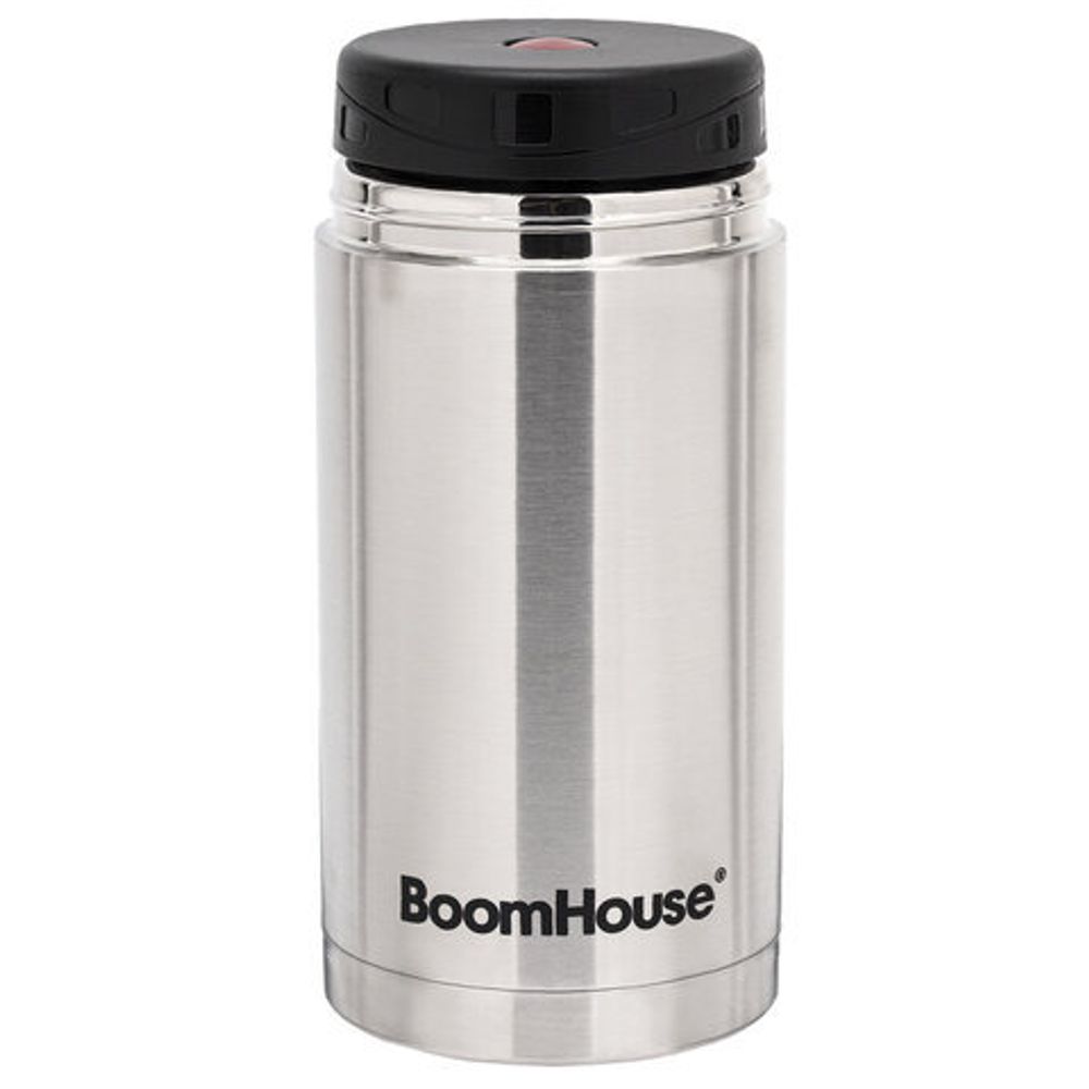Термос 1 л для еды/напитков с широким горлом, BOOMHOUSE (БУМХАУС) WIDE, нержавеющая сталь SUS304, серебристый, 700320