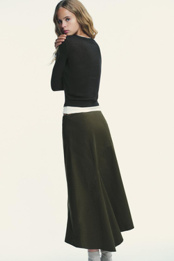 ZARA ФУТБОЛКА С КРУГЛЫМ ВЫРЕЗОМ, ЧЕРНЫЙ