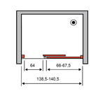 Душевая дверь в нишу NEW GENERATION, 140x200, правая, профиль блестящее серебро, стекло прозрачное, NGP8ID13830TR