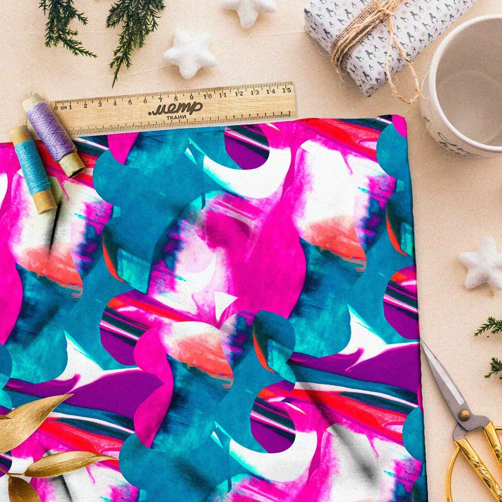 Ткань барби уходящий женский силуэт