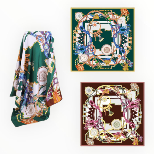 Платок двойной печати 90x90 см  AV-HA30302