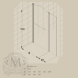 Душевая дверь Migliore Diadema ML.DDM-22.581.TR.DO 80xH195 см, стекло прозрачное/декор R (DX)