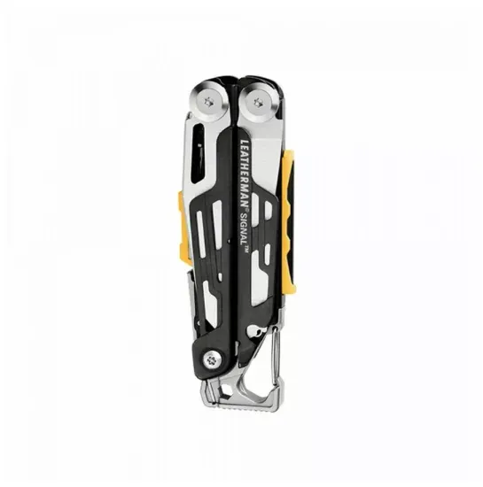 Мультитул пассатижи LEATHERMAN Signal (832265) с чехлом черный/желтый