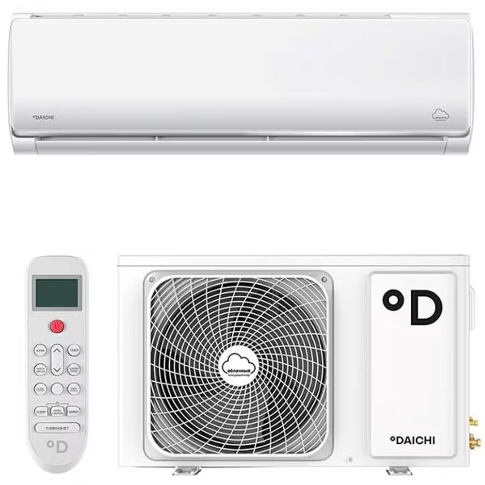 Облачный кондиционер Daichi ALFA A20AVQ1/A20FV1 7000BTU, до 20 м², Wi-Fi, обогрев, настенный