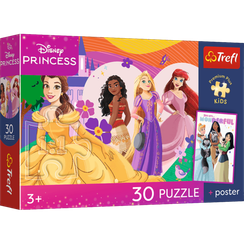 Pazl \ Puzzle \ Пазлы Puzzles - "30" - Trefl Premium Plus Kids - Princesses and friendship / Disney Princess