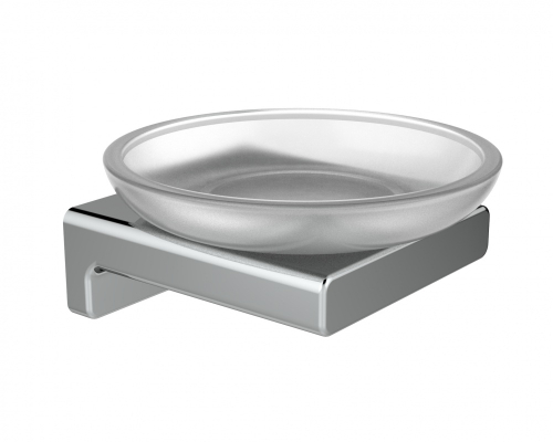 5203 Мыльница нас., стеклянная (ХРОМ) ViEiR  (40/1шт)