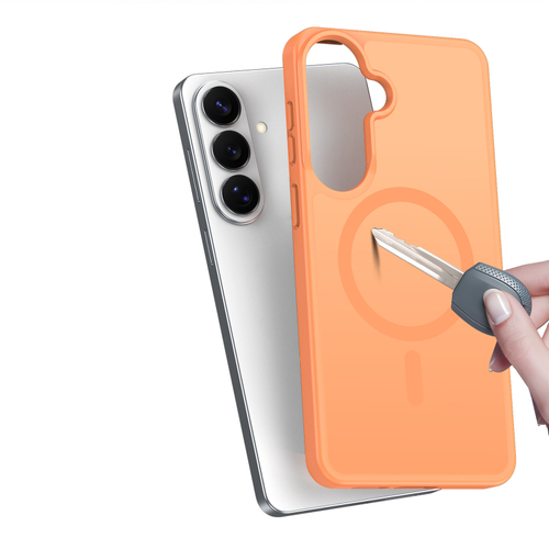 Чехол оранжевого цвета с MagSafe для Samsung Galaxy S26, серия Yind Series от Dux Ducis