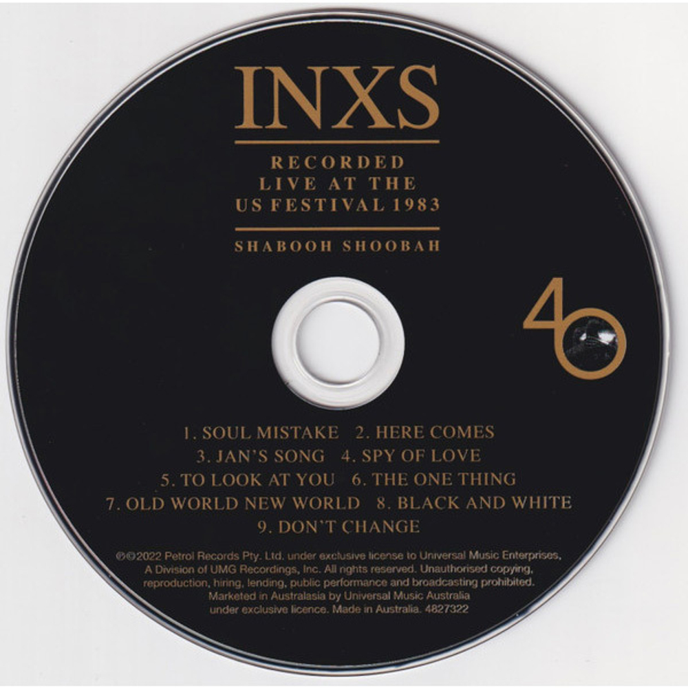 INXS / Shabooh Shoobah Recorded Live At The US Festival 1983 (CD)
