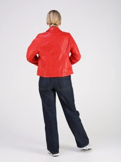 Кожаная куртка демисезонная косуха оверсайз