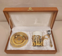 Набор чайно/кофейный "Узорный" (Златоуст)