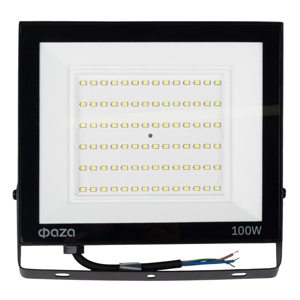 Прожектор светодиодный СДО-20 100Вт 6500К IP65 230В BL ДО прозр. закален. стекло ФАZА 5047341