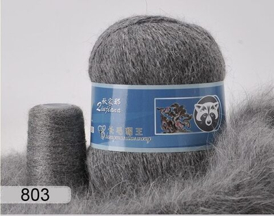 Пряжа "Норка" длинноворсовая, Пух норки-90 % Полиамид-10 %