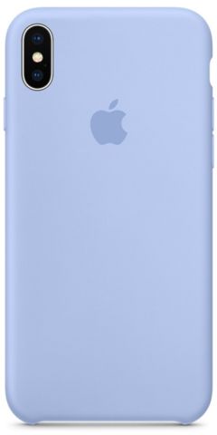 Чехол силиконовый для iPhone XS Max (Небесно-голубой)
