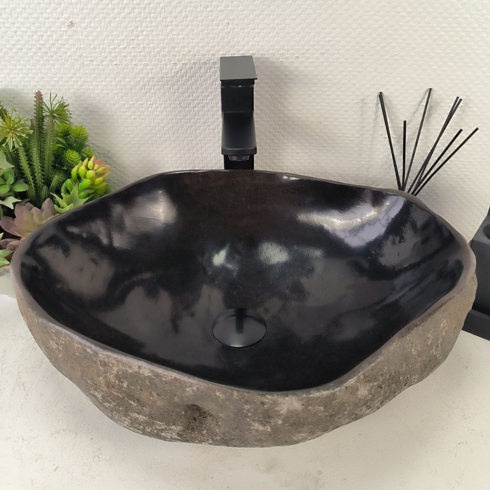 Раковина из речного камня RS-65070 49*39*15 0861