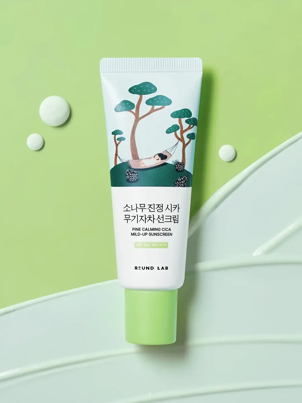 Round Lab Мягкий солнцезащитный крем с сосной и центеллой для проблемной кожи Pine Calming Cica Mild-Up Sunscreen 40 мл