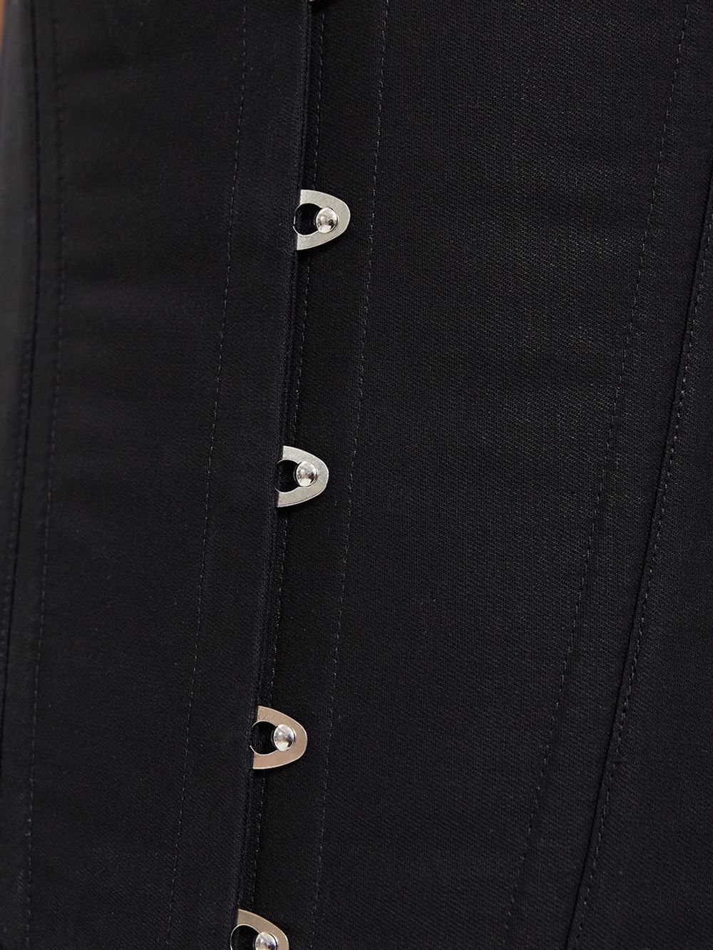 Черный матовый корсет для больших размеров