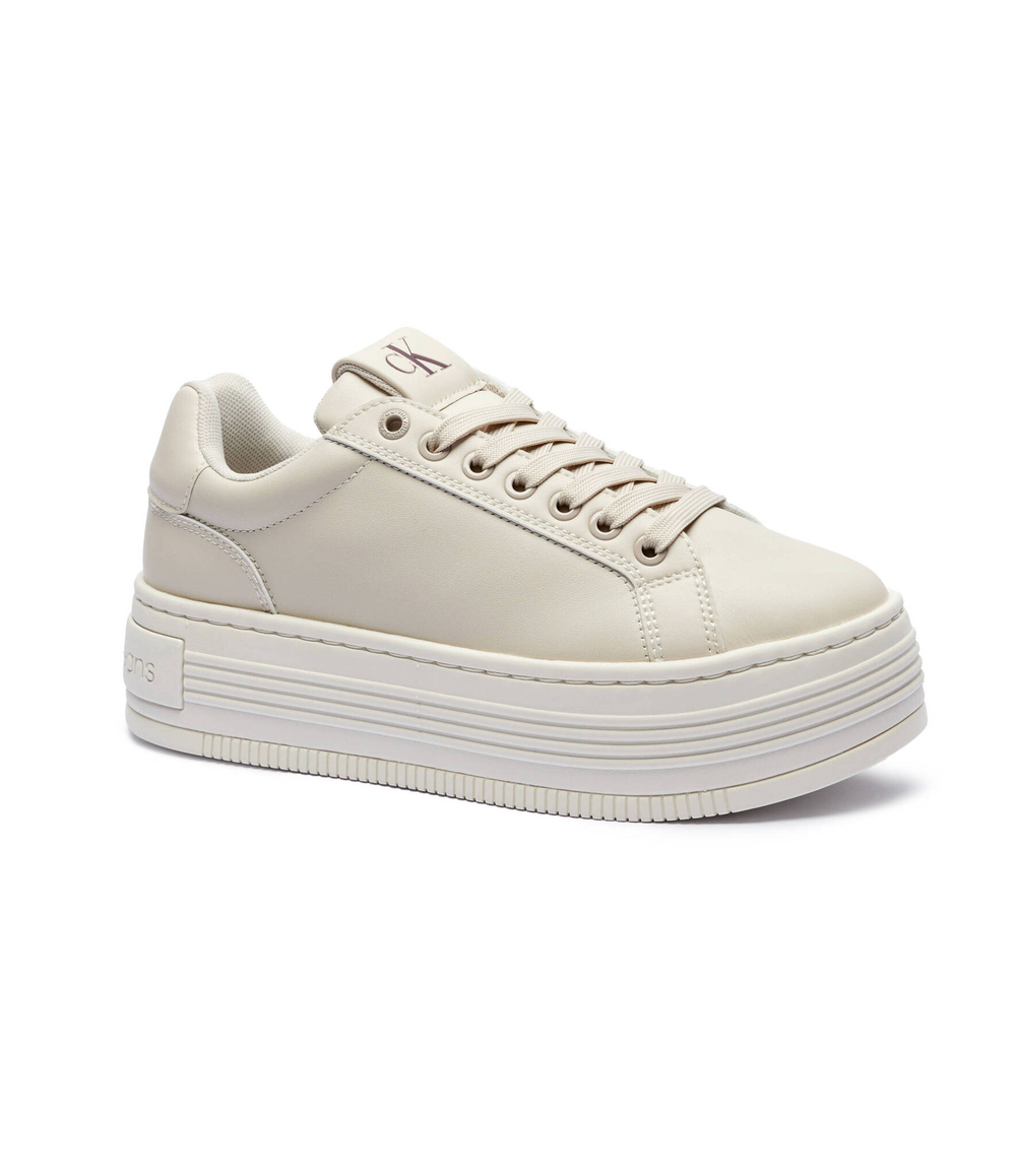 Кожаные кроссовки CALVIN KLEIN JEANS - бежевый(YW0YW01589)