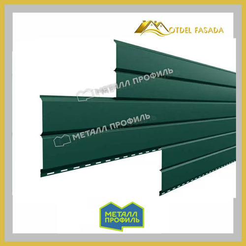 Сайдинг металлический L -Брус VikingMP-01- RALL 6005 Зеленый мох  0.45мм