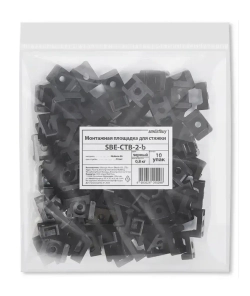 Монтажная площадка для стяжки Smartbuy 22x16 мм для хомутов шириной до 9мм (SBE-CTB-2-b), черный, упак 100шт