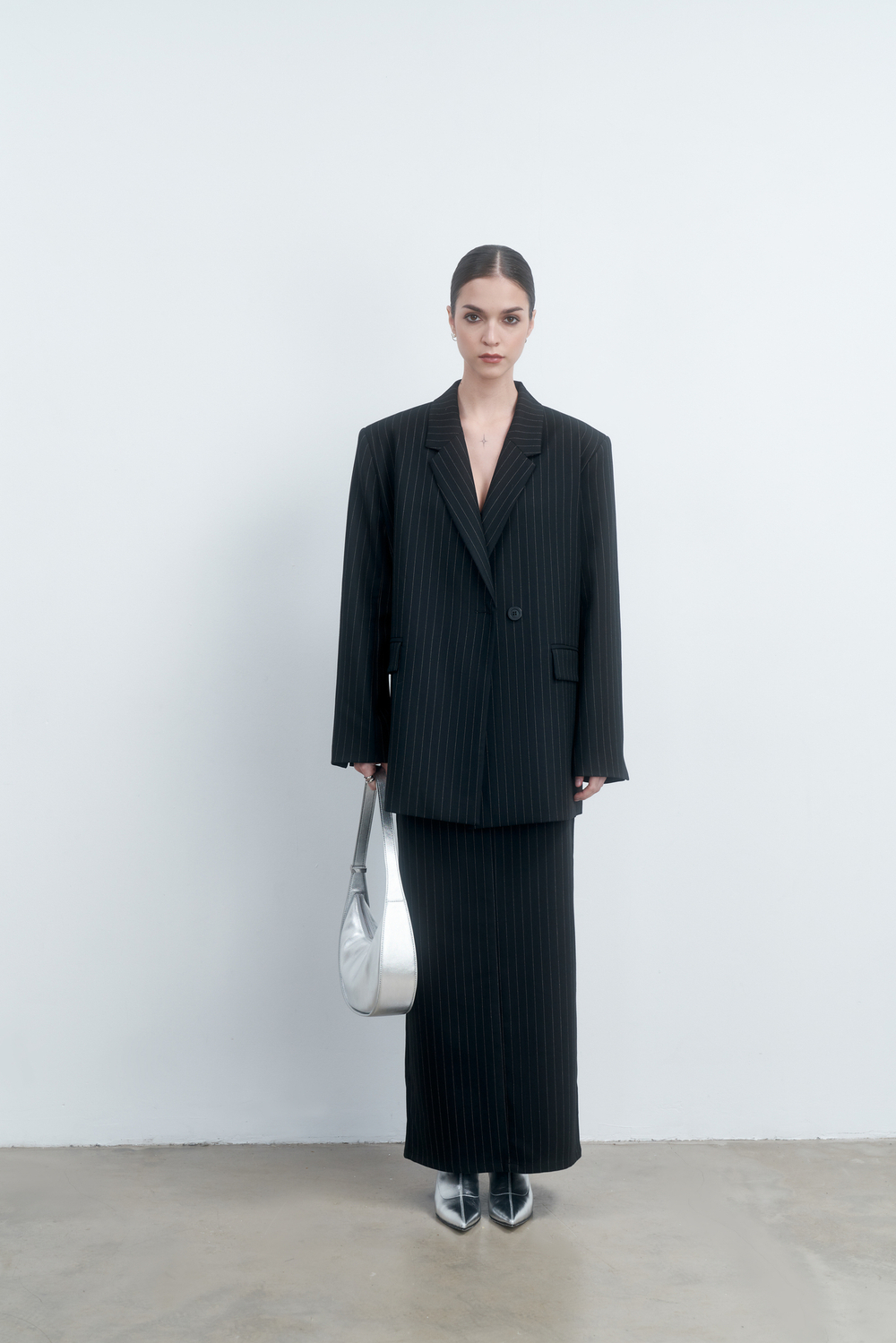 Жакет oversize в полоску