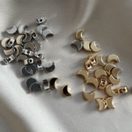 8054-з Ювелирная бусина "Месяц", отверстие посередине, 8*5 мм, позолота