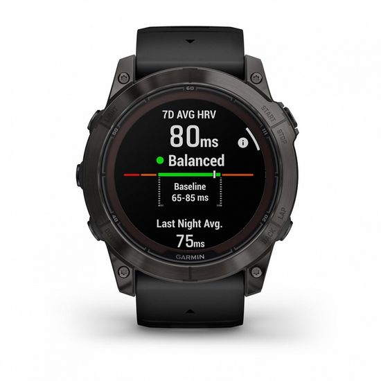 Умные часы Garmin Fenix 7X Pro Sapphire Solar Edition Титановый угольно-серый корпус с DLC-покрытием и черным ремешком
