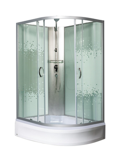 Душевая кабира  МОНОМАХ 10000005813 120/90/24 МЗ L, б/крыши, 1200х900х2060, асимметричная