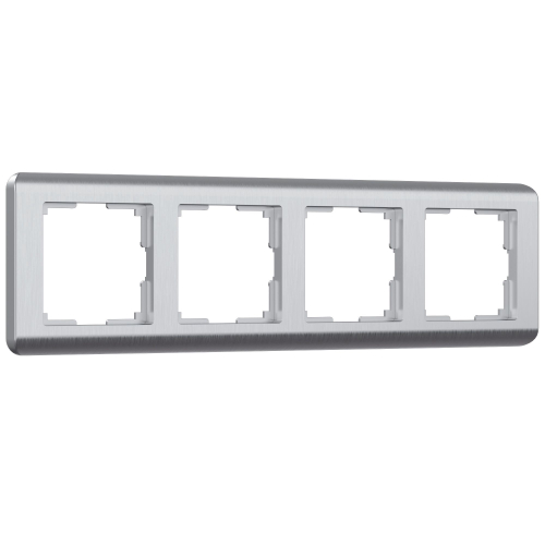 Рамка из поликарбоната на 4 поста Stream серебряный W0042106