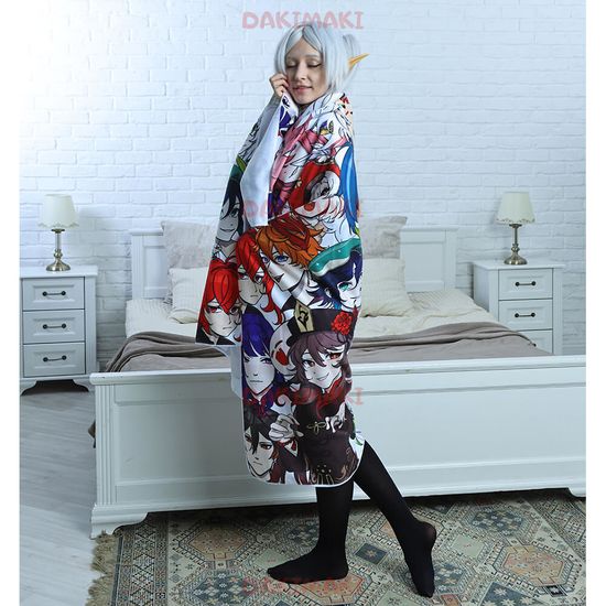 Плед Геншин Импакт арт. 195 (флис), 150х130 и 200х140 см