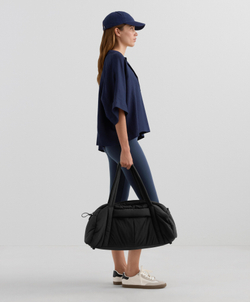 Oysho Рубашка свободного кроя с коротким рукавом из 100% льна, военно-морской