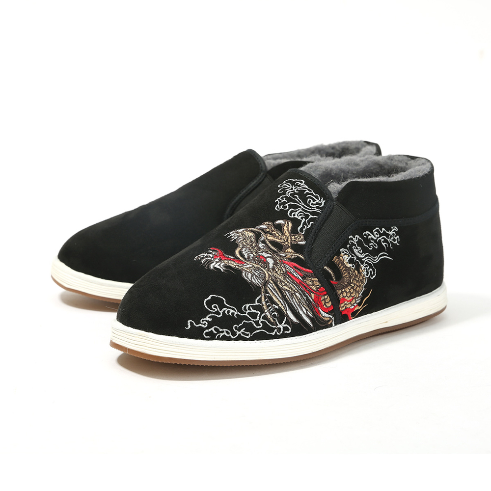 LAOMEIHUA Snow Boots Men"s Black