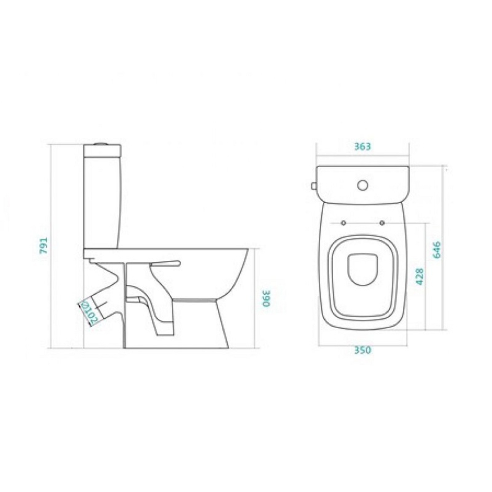 Унитаз с бачком напольный Santek Нео Лайт 1.WH30.2.471 с сиденьем микролифт схема