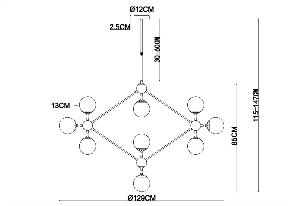 Люстра на штанге Arte Lamp