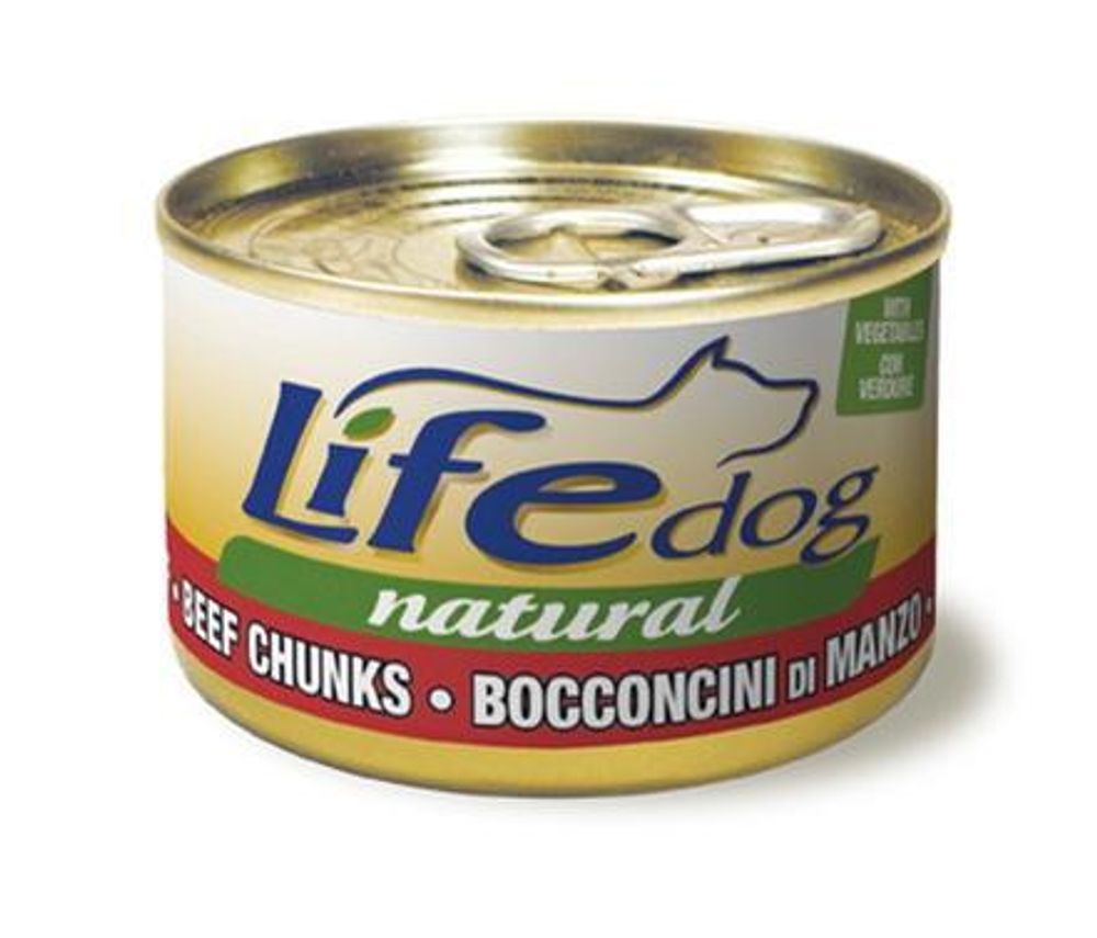 Lifedog beef chunks with vegetables консервы для собак кусочки говядины с овощами в соусе 90 г