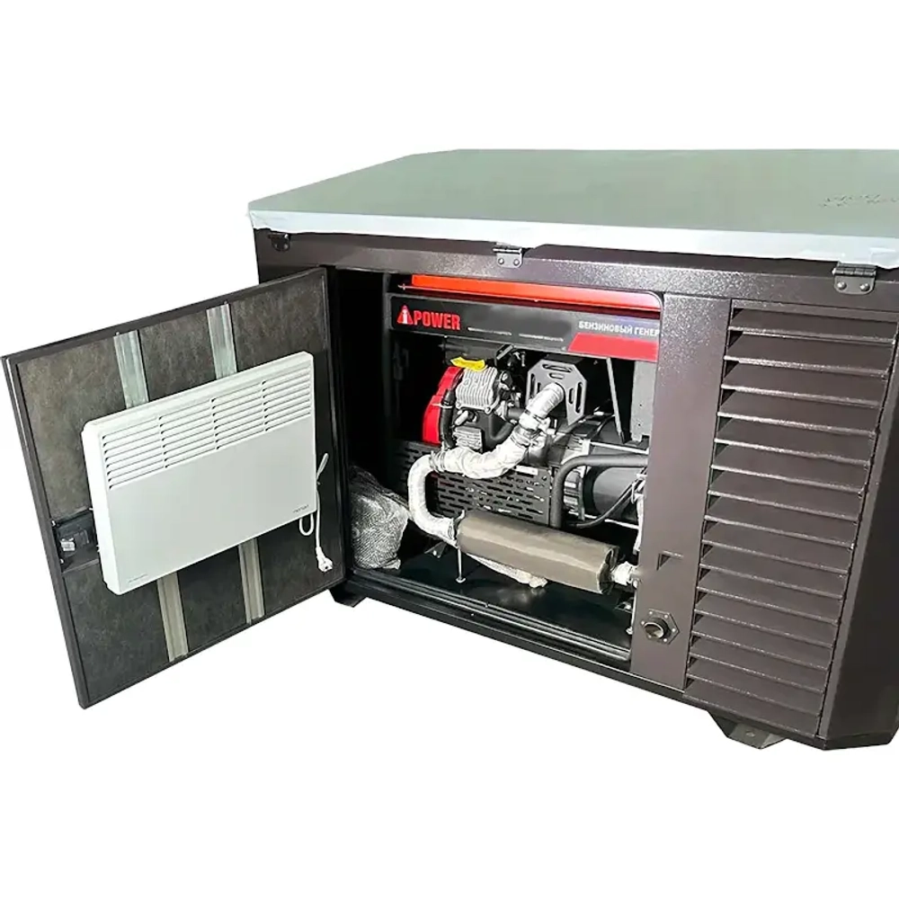 A-iPower A13000EAX бензиновый генератор в зимнем кожухе 1700SS RAL 8019 с блоком АВР 400В/100А (8 pin) 129119/29111