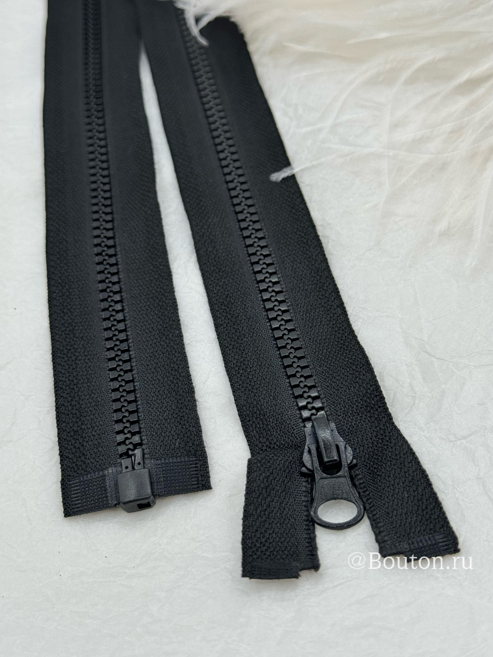 Молния тракторная черная