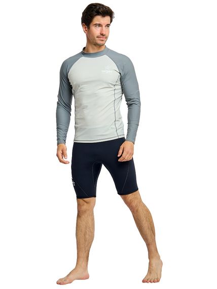 Футболка рашгард лонгслив Sargan Агидель UPF 50+ мужская серая